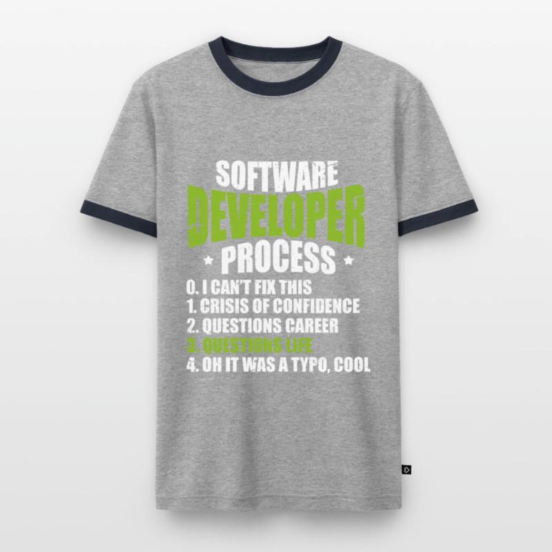 Softwareentwickler Programmierer Software Männer Kontrast-T-Shirt
