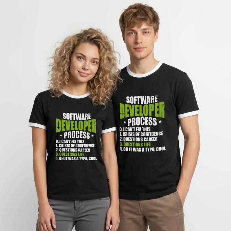 Software developer programmer software Men's Ringer Shirt