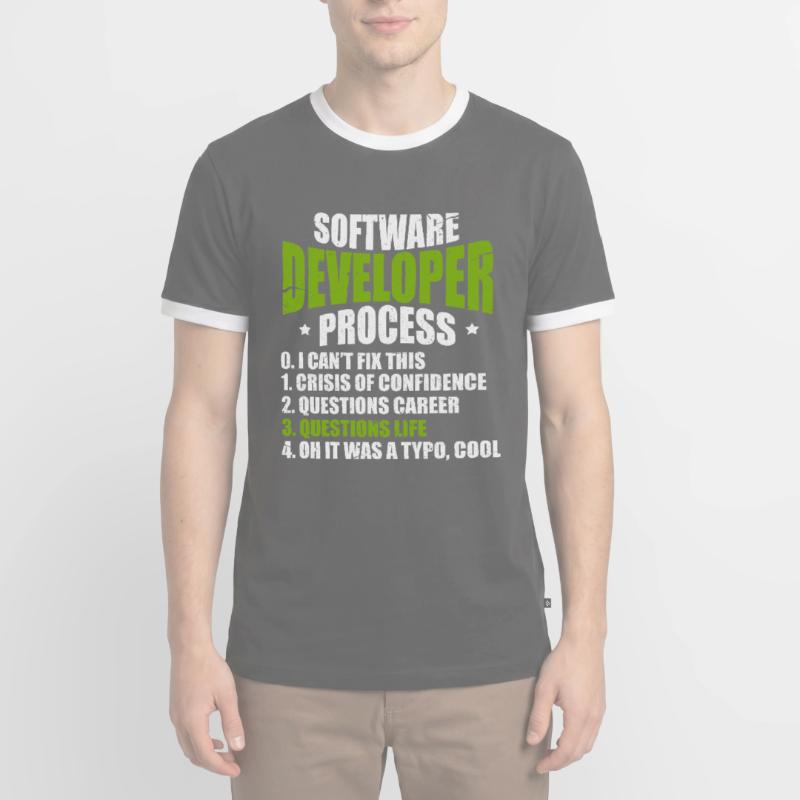 Software developer programmer software Men's Ringer Shirt