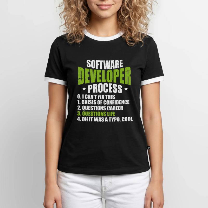 Software developer programmer software Men's Ringer Shirt
