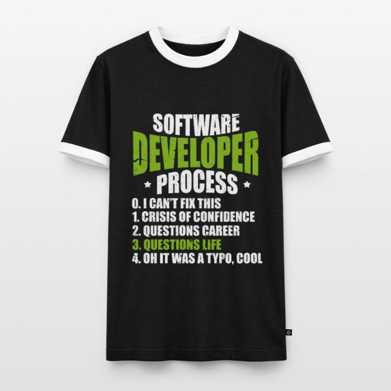 Software developer programmer software Men's Ringer Shirt