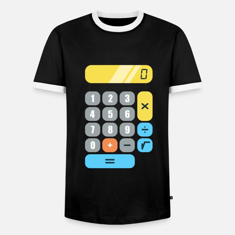 maths - Men's Ringer Shirt - black/white