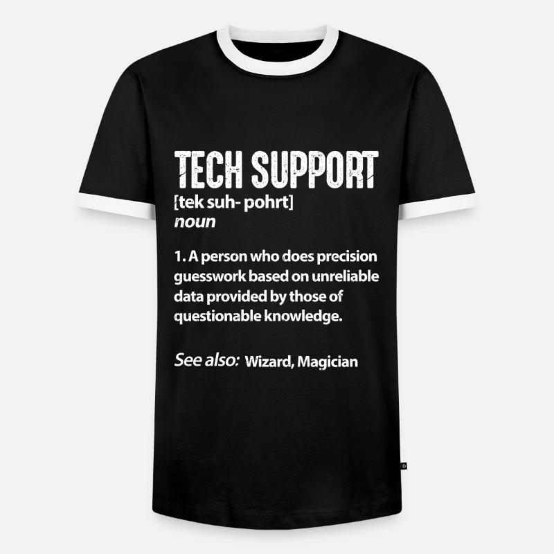 Technical support - Men's Ringer Shirt - black/white