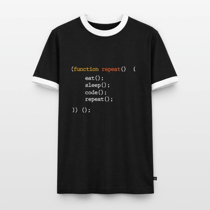 Programmeur Coder Programmer Informatique Geek T-shirt contrasté Homme