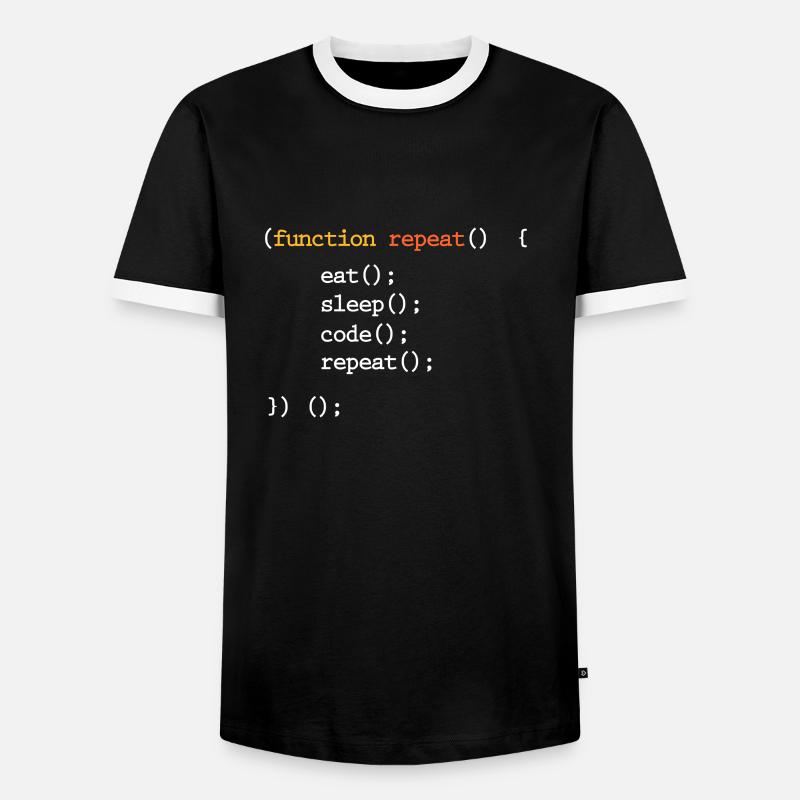 programmer - Men's Ringer Shirt - black/white