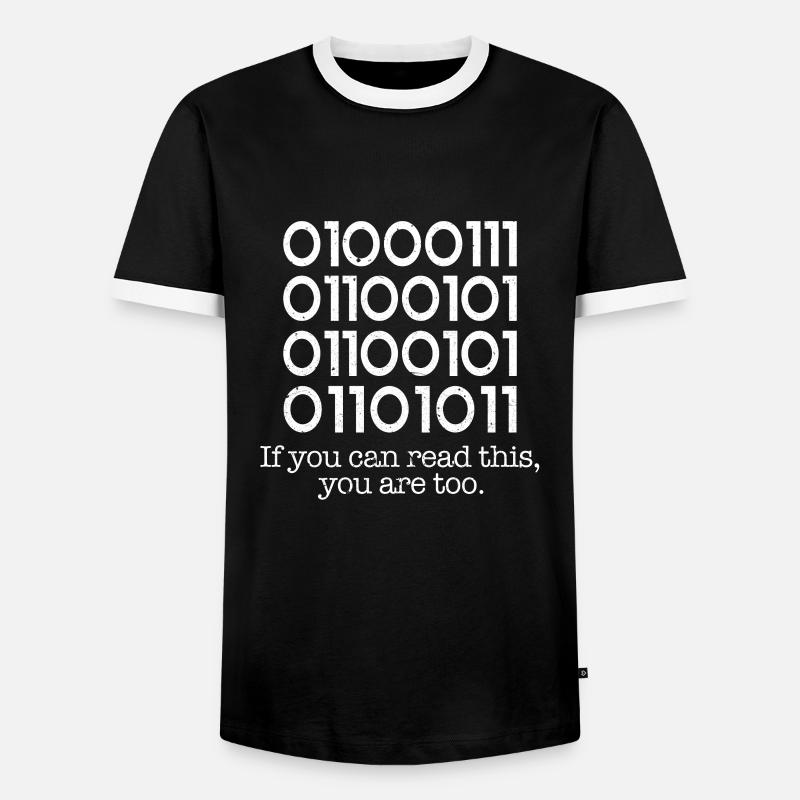 programmeur - T-shirt contrasté Homme - noir/blanc