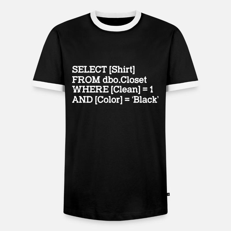 programmeur - T-shirt contrasté Homme - noir/blanc