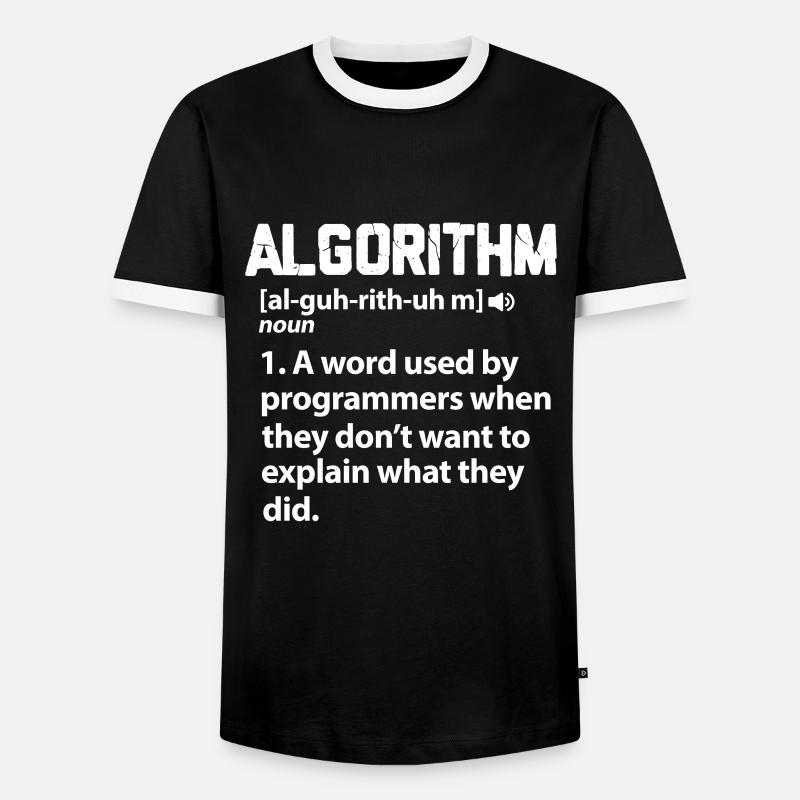 programmer - Men's Ringer Shirt - black/white