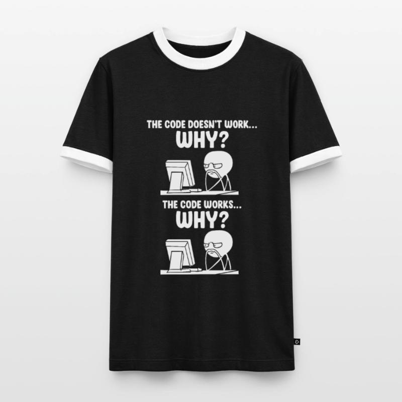 Programmeur informatique programmation informatique T-shirt contrasté Homme