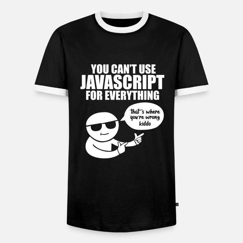 Programmierer Javascript - Männer Kontrast-T-Shirt - Schwarz/Weiß