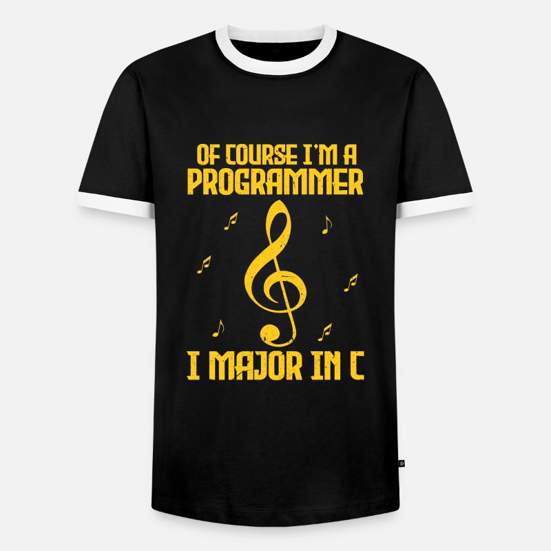 programmer - Men's Ringer Shirt - black/white