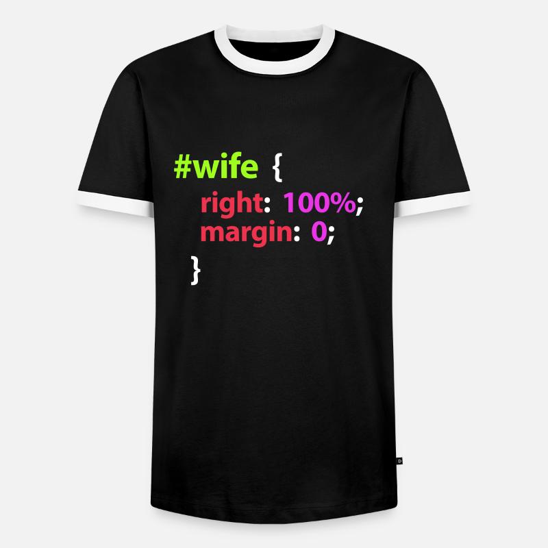programmer - Men's Ringer Shirt - black/white