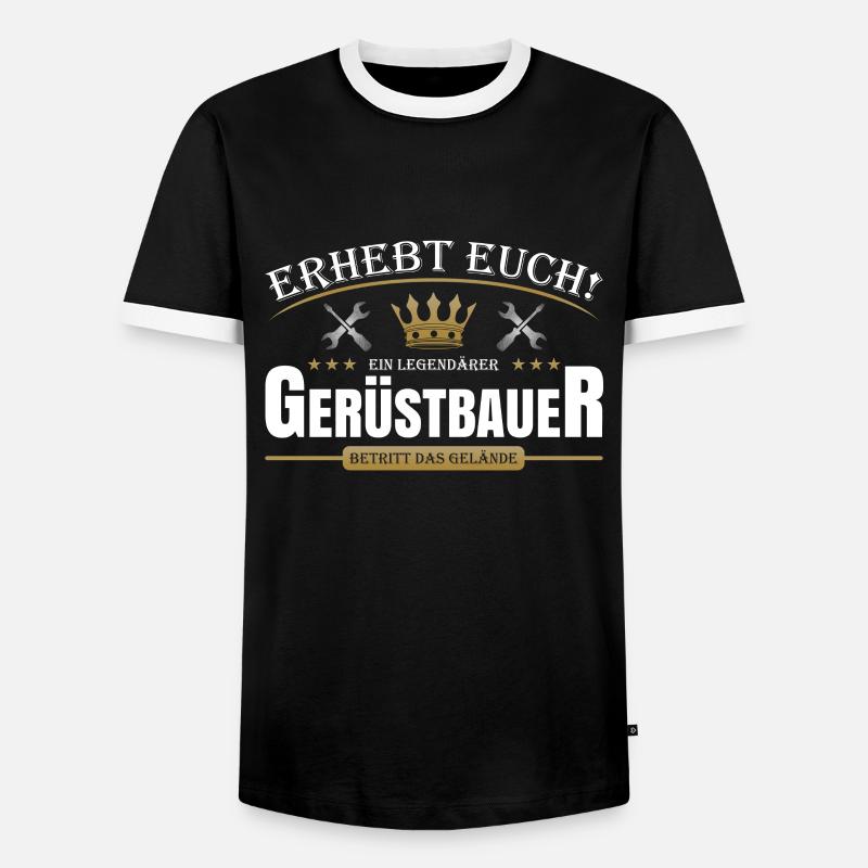 Gerüstbauer - Männer Kontrast-T-Shirt - Schwarz/Weiß