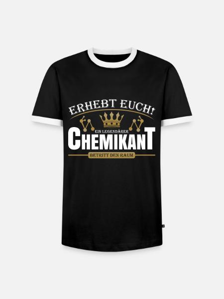 Chemikant - Männer Kontrast-T-Shirt - Schwarz/Weiß