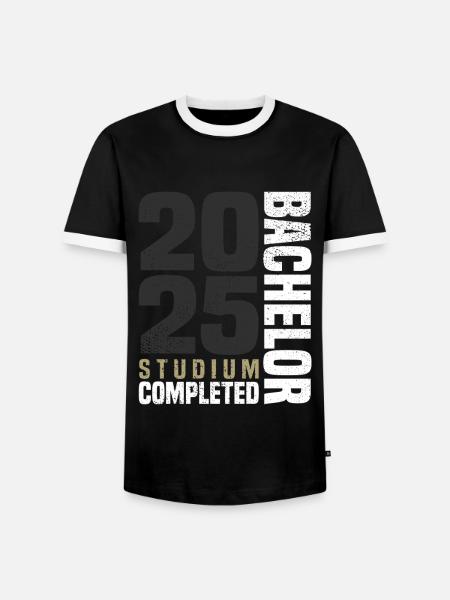 Bachelor Studium 2025 - Männer Kontrast-T-Shirt - Schwarz/Weiß