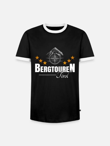 Bergtouren Tirol - Männer Kontrast-T-Shirt - Schwarz/Weiß