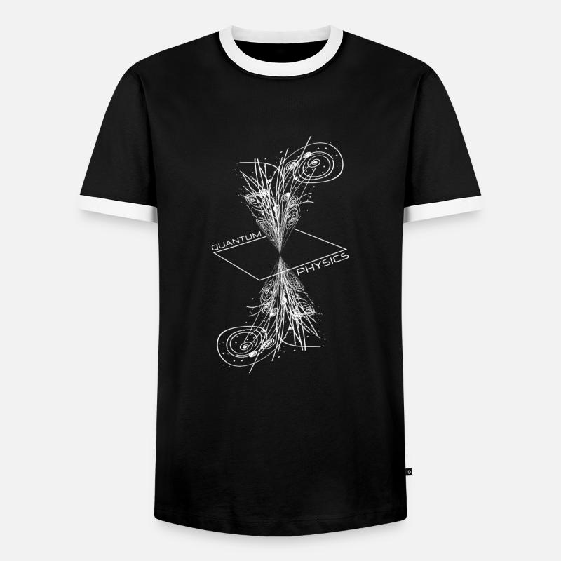 quantum physics - Men's Ringer Shirt - black/white