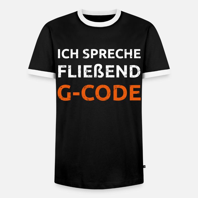 Ich spreche G Code CAM Programmierer Geschenk - Männer Kontrast-T-Shirt - Schwarz/Weiß