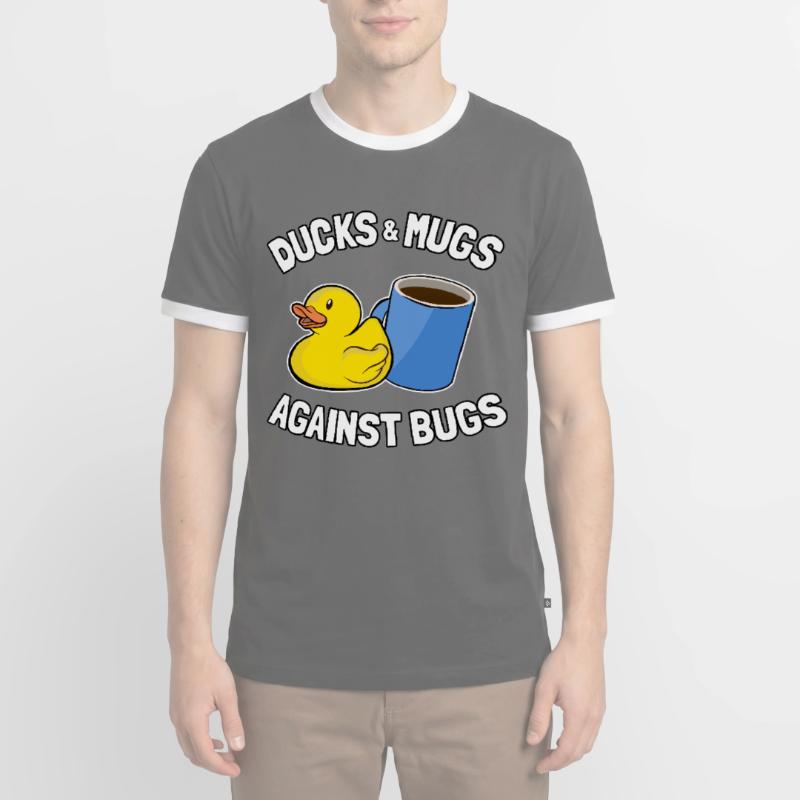 Programmierer Ente Programmieren Debugging Lustig Männer Kontrast-T-Shirt