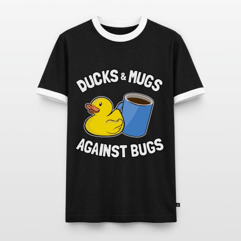 Programmierer Ente Programmieren Debugging Lustig Männer Kontrast-T-Shirt