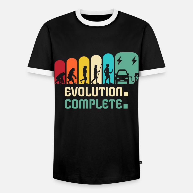 Eauto E-Auto Elektroauto - Männer Kontrast-T-Shirt - Schwarz/Weiß