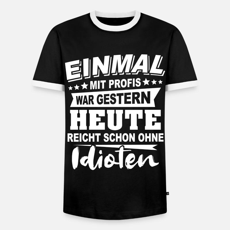 Profis Sprüche Heimwerker Handwerker - Männer Kontrast-T-Shirt - Schwarz/Weiß