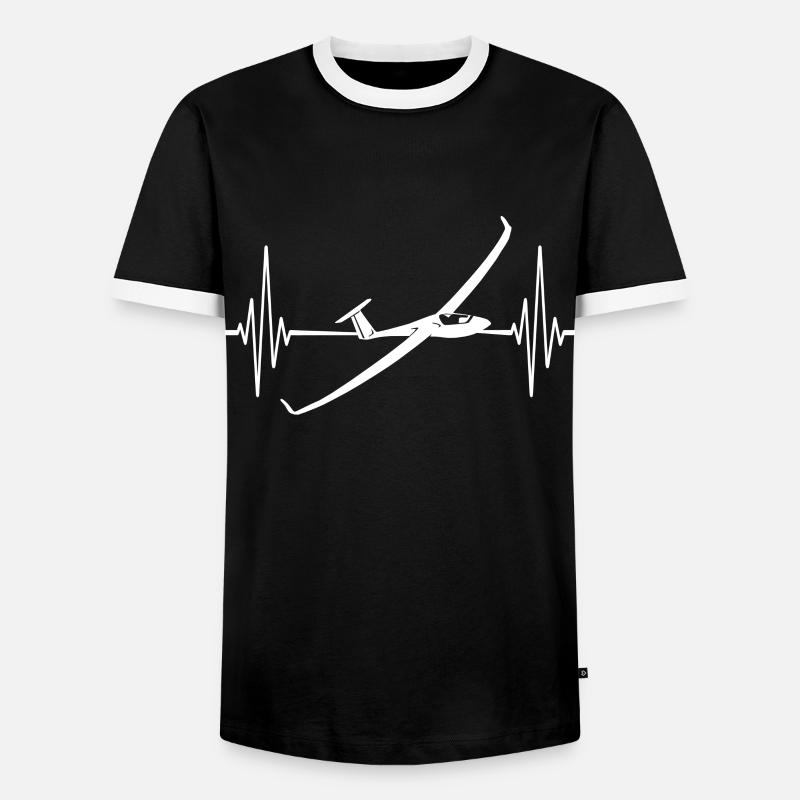 Glider Glider Gliding Glider - Men's Ringer Shirt - black/white