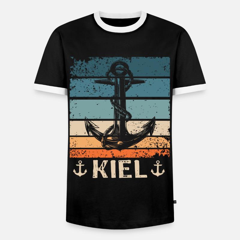 Kiel Disant Kiel Souvenir - T-shirt contrasté Homme - noir/blanc
