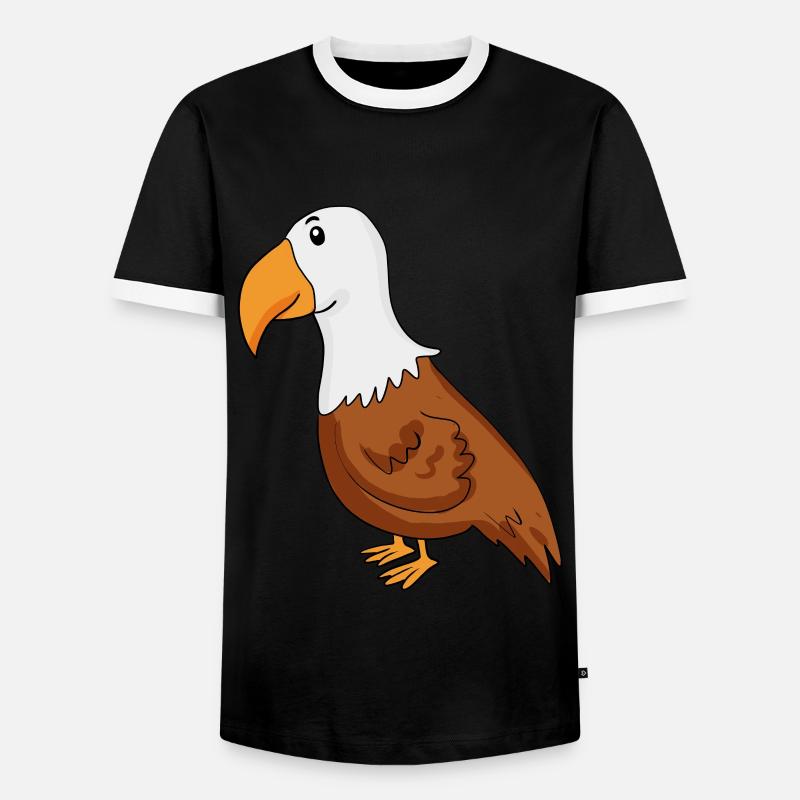 Eagle - Men's Ringer Shirt - black/white
