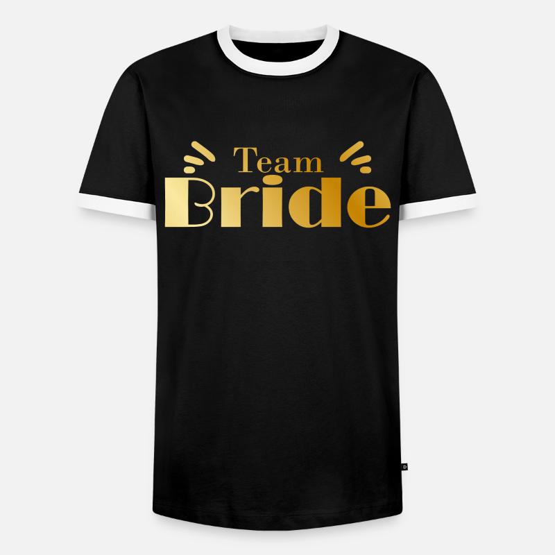 Team Bride - Männer Kontrast-T-Shirt - Schwarz/Weiß