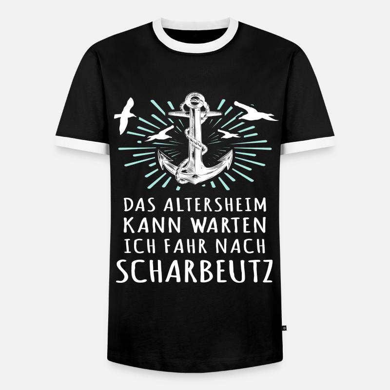 Scharbeutz Sprüche Scharbeutzer - Männer Kontrast-T-Shirt - Schwarz/Weiß