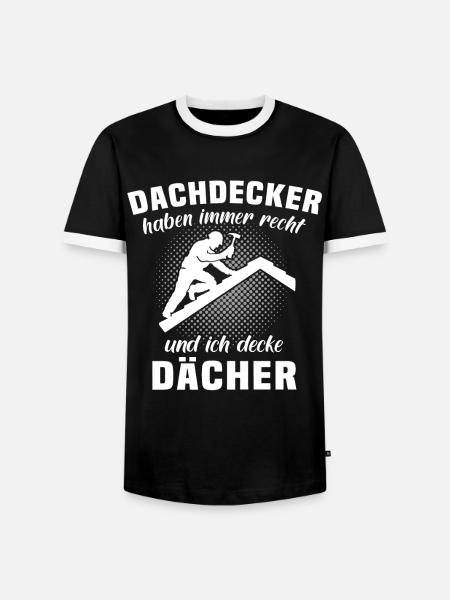 Dachdecker Dachspengler Dachdecken Dachklempner - Männer Kontrast-T-Shirt - Schwarz/Weiß