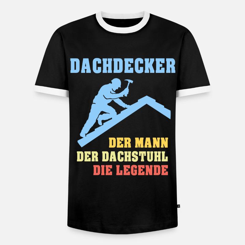 Dachdecker Sprüche Dachdecken - Männer Kontrast-T-Shirt - Schwarz/Weiß