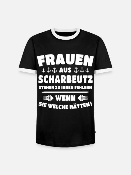 Scharbeutz Ostsee Scharbeutzer Urlaub - Männer Kontrast-T-Shirt - Schwarz/Weiß