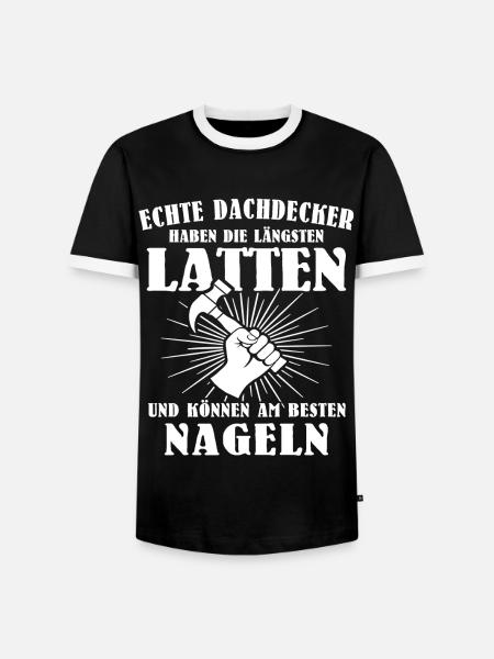 Dachdecker - Männer Kontrast-T-Shirt - Schwarz/Weiß