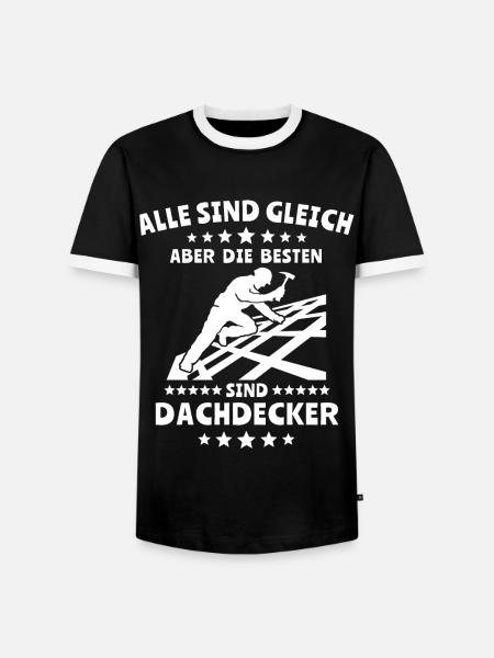 Dachdecker - Männer Kontrast-T-Shirt - Schwarz/Weiß