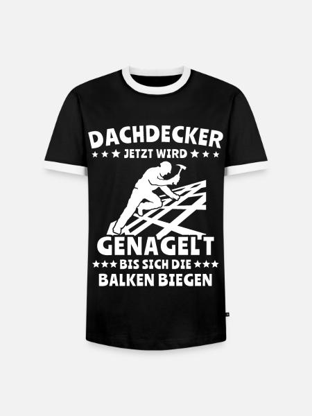 Dachdecker - Männer Kontrast-T-Shirt - Schwarz/Weiß