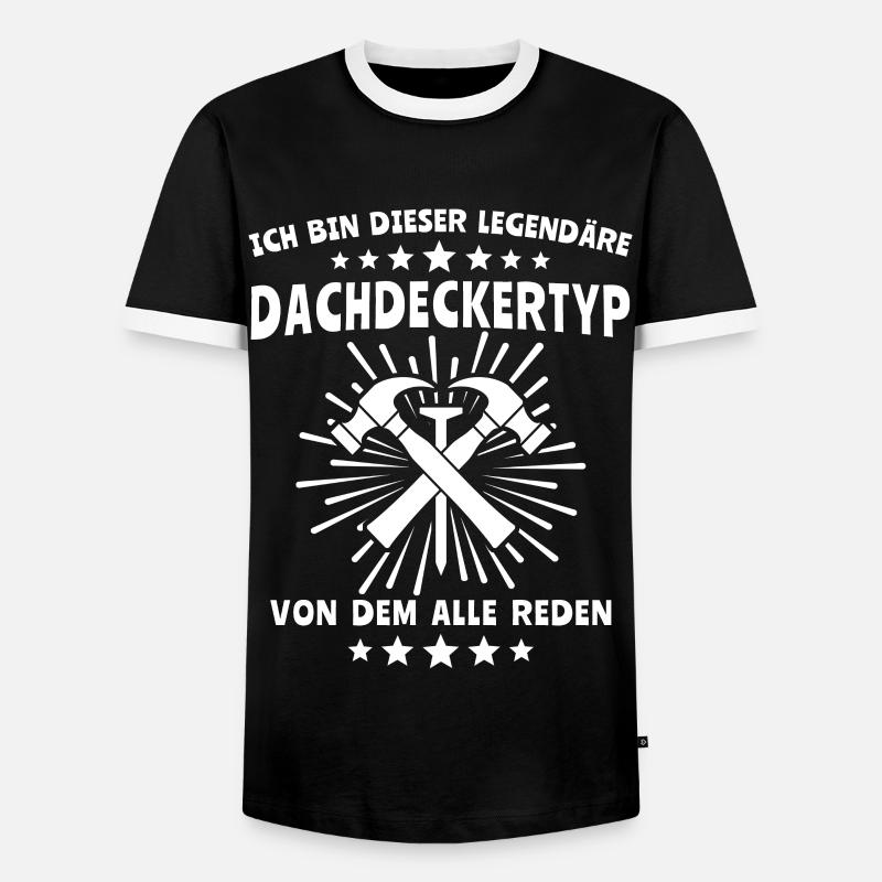 Dachdecker Dachdecken - Männer Kontrast-T-Shirt - Schwarz/Weiß