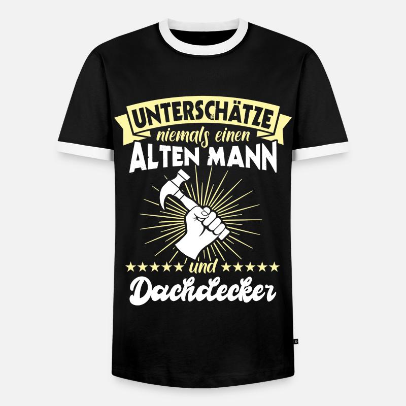Dachdecker Dächer Decken Dachdecken - Männer Kontrast-T-Shirt - Schwarz/Weiß