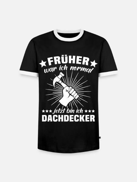 Dachdecker - Männer Kontrast-T-Shirt - Schwarz/Weiß