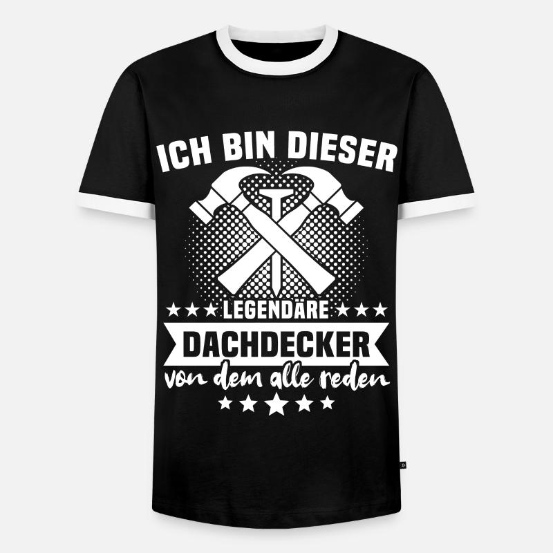 Dachdecker Dachdecken - Männer Kontrast-T-Shirt - Schwarz/Weiß