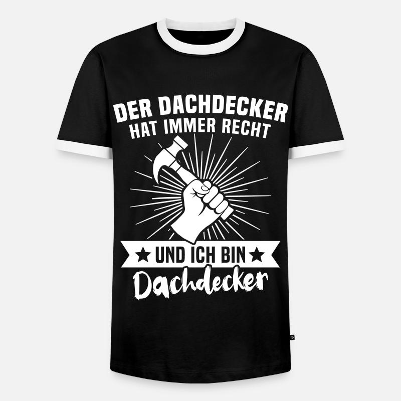 Dachdecker Dachdecken - Männer Kontrast-T-Shirt - Schwarz/Weiß