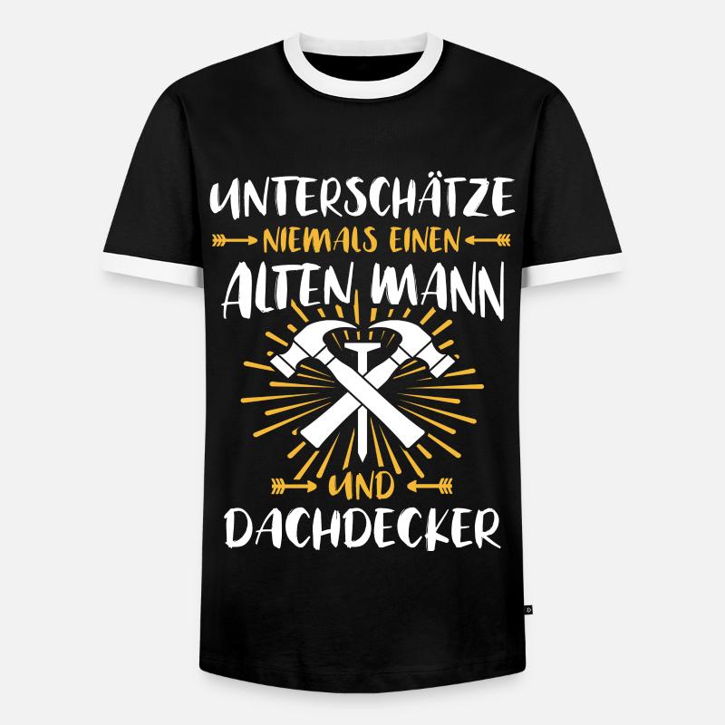 Dachdecker Dachspengler Dachklempner - Männer Kontrast-T-Shirt - Schwarz/Weiß