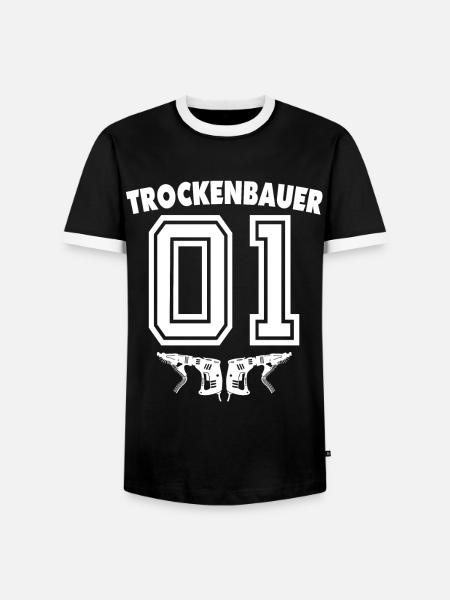 Trockenbauer Sprüche Trockenbau - Männer Kontrast-T-Shirt - Schwarz/Weiß