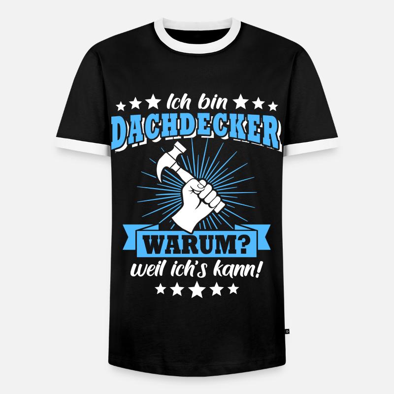 Dachdecker Dachspengler Dachklempner - Männer Kontrast-T-Shirt - Schwarz/Weiß