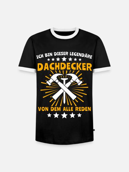 Dachdecker Legende Dachspengler Dachklempner - Männer Kontrast-T-Shirt - Schwarz/Weiß