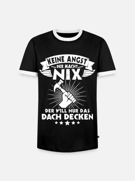Dachdecker Dachdeckermeister Zimmerer - Männer Kontrast-T-Shirt - Schwarz/Weiß