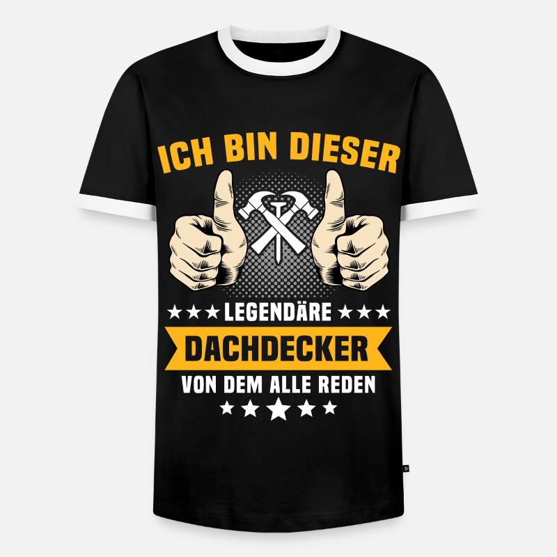 Dachdecker Dachspengler Dachklempner - Männer Kontrast-T-Shirt - Schwarz/Weiß