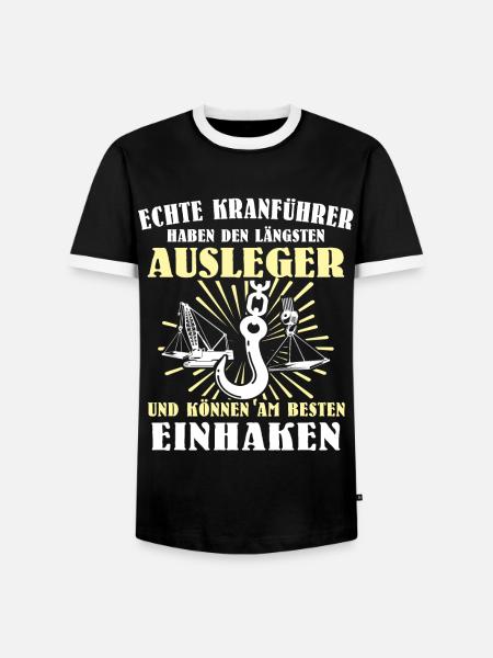 Kranführer Kran Kranfahrer - Männer Kontrast-T-Shirt - Schwarz/Weiß