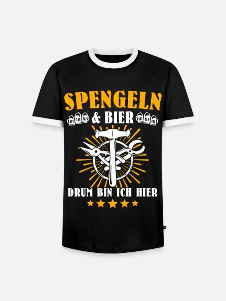 Spengler Sprüche Bauspengler - Männer Kontrast-T-Shirt - Schwarz/Weiß